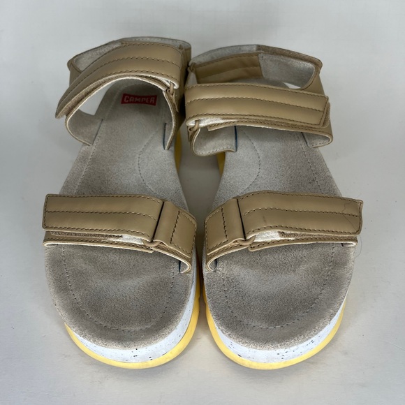 camper sandals women size 41 US 10 Beige Synthetic Ankle Strap Platform - Picture 11 of 16